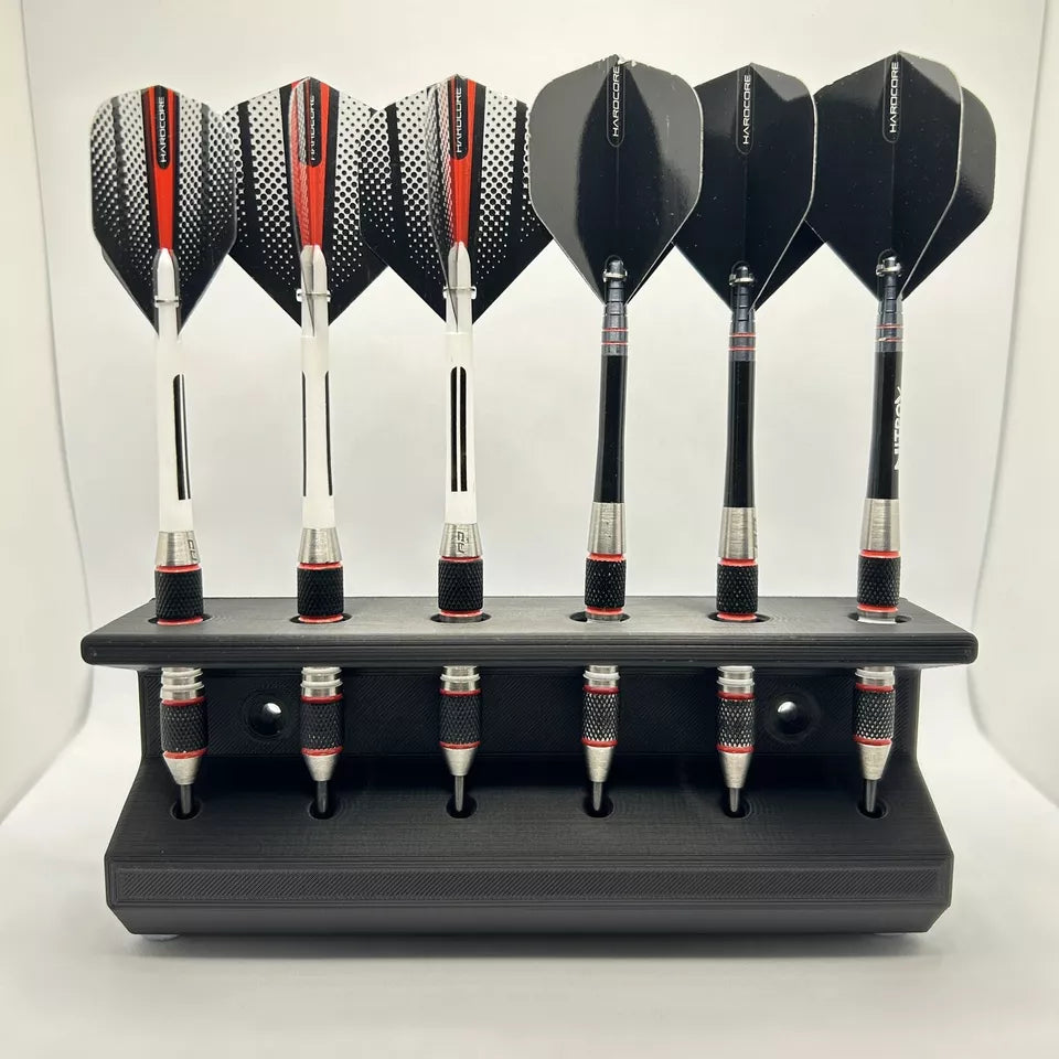 Wall Mounted Or Desk Dart Holder, Holds 6 Darts Of Any Size