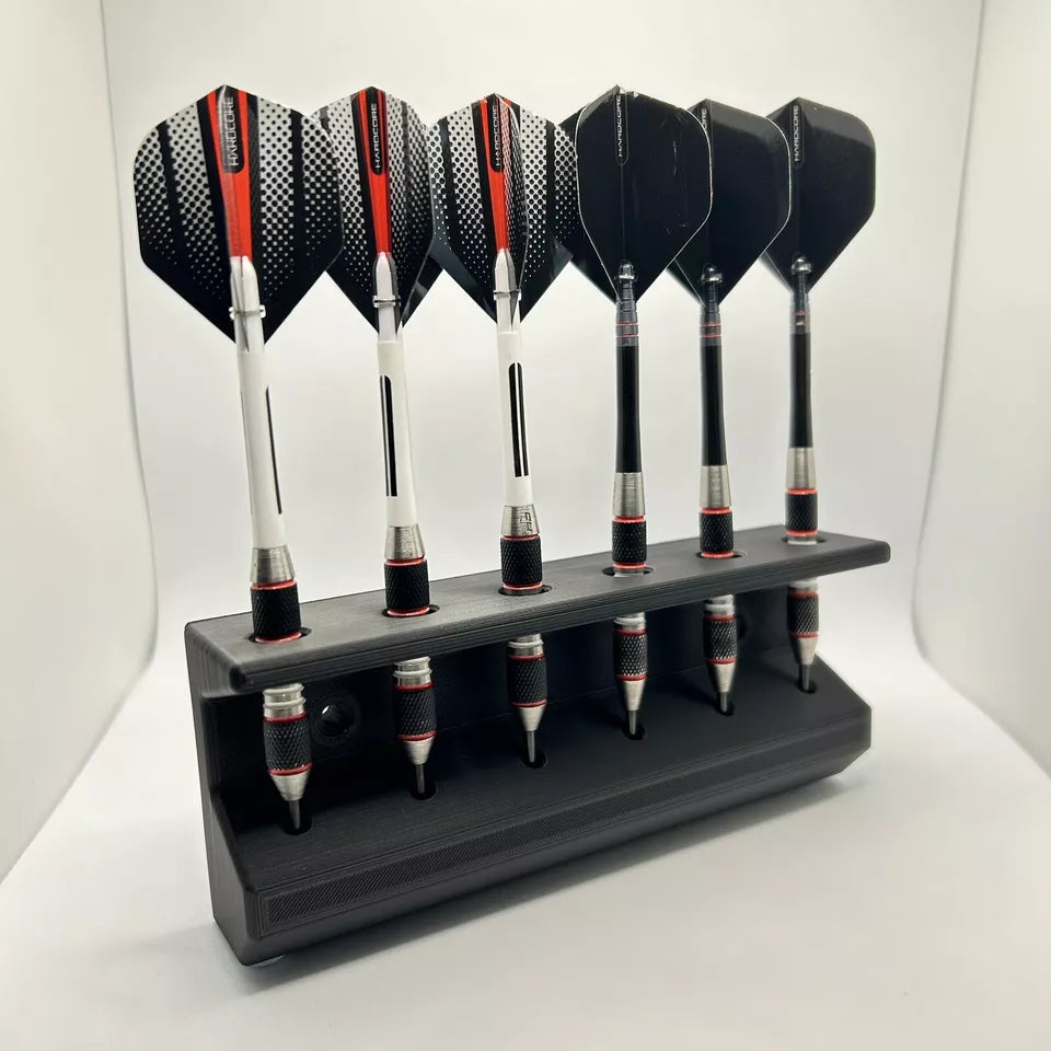 Wall Mounted Or Desk Dart Holder, Holds 6 Darts Of Any Size
